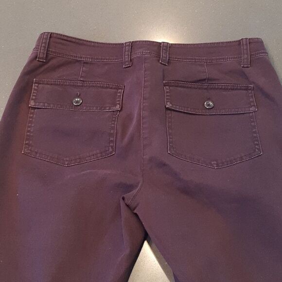 LOFT Modern Straight Pants Navy and Burgundy Bundle Of 2 - Picture 3 of 12